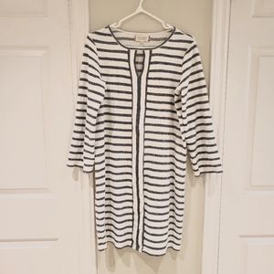Max Studio Weekend long sleeve striped shift dress